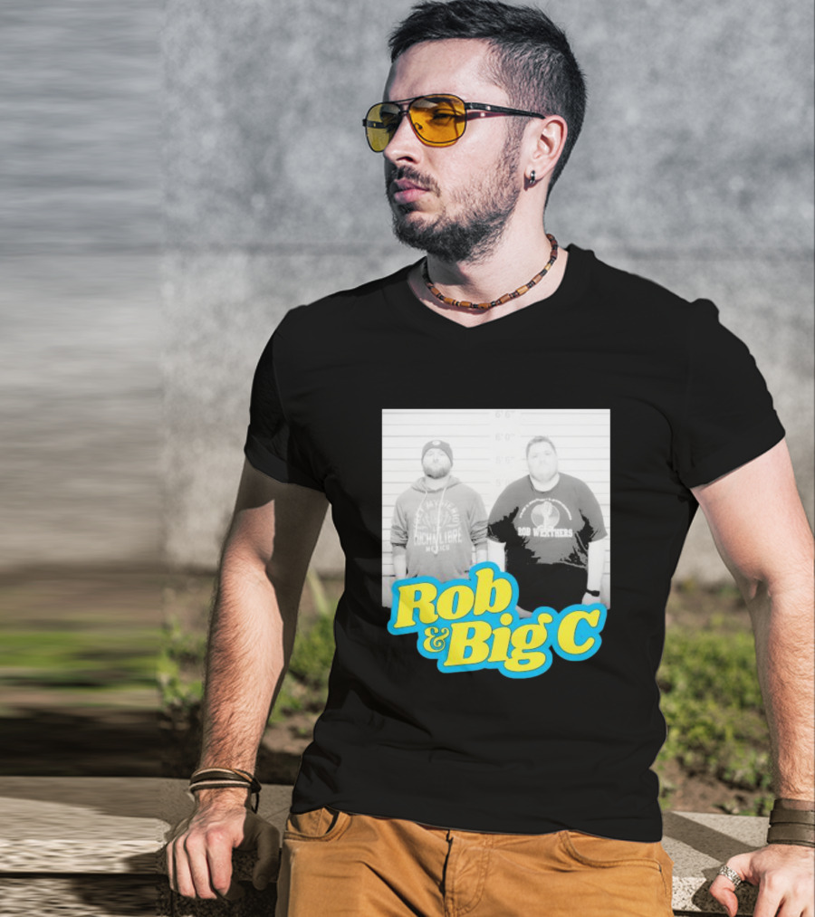Rob And Big C Bob Wrestlers Mugshot T-Shirt