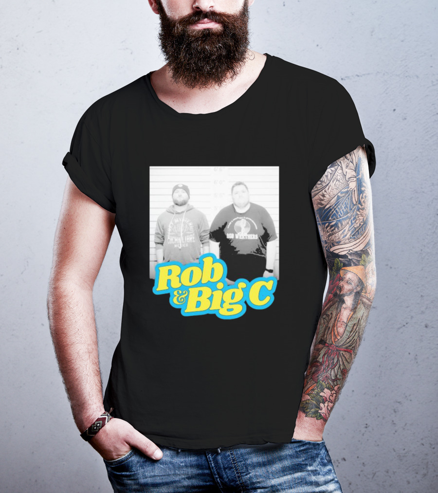 Rob And Big C Bob Wrestlers Mugshot T-Shirt