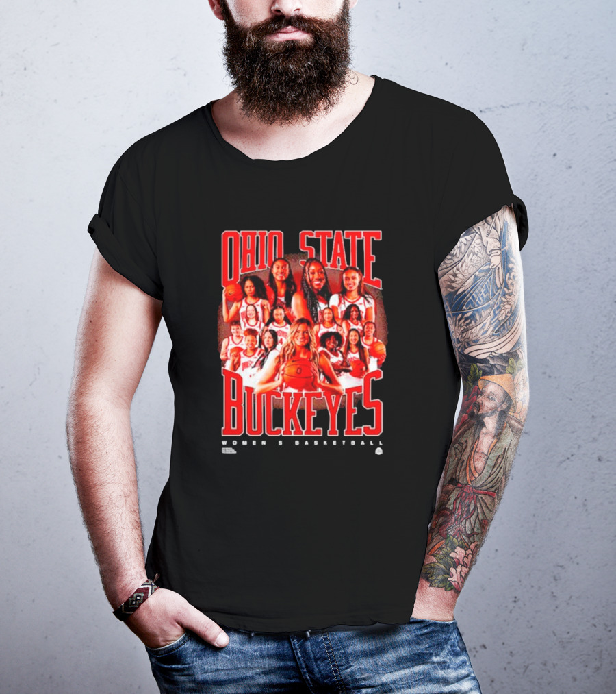 Ohio State Buckeyes Women's Basketball Team Players Group Photo T-Shirt