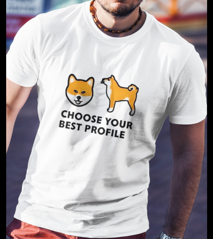 Shiba Inu Choose Your Best Profile Face Or Side View T-Shirt