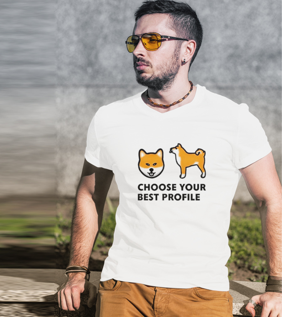 Shiba Inu Choose Your Best Profile Face Or Side View T-Shirt