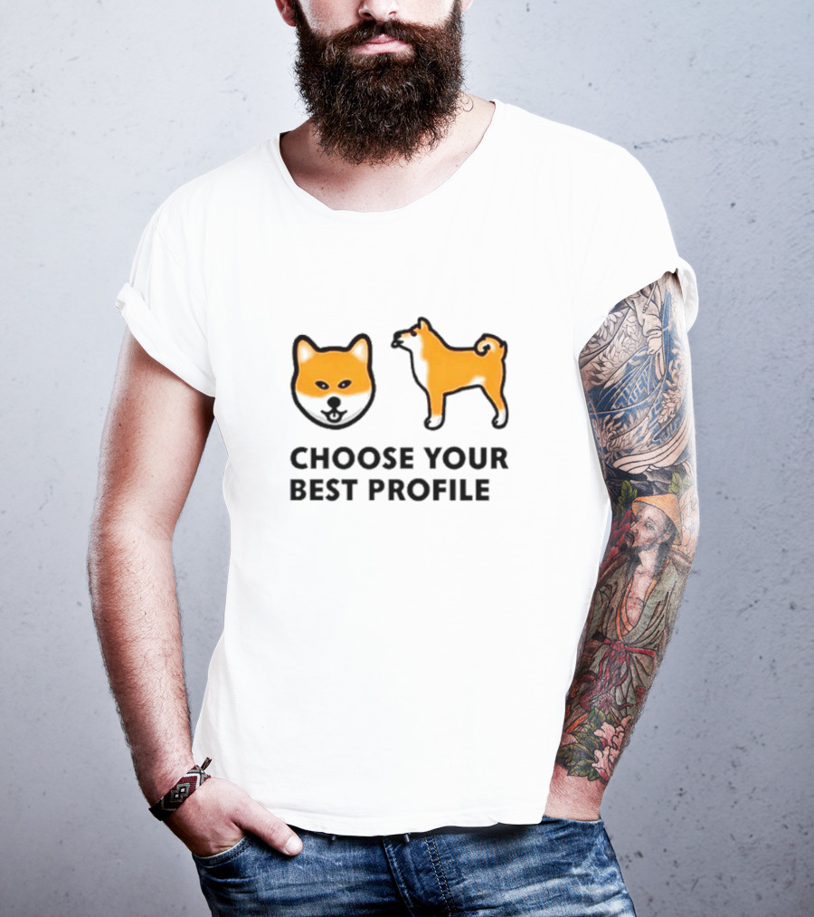 Shiba Inu Choose Your Best Profile Face Or Side View T-Shirt