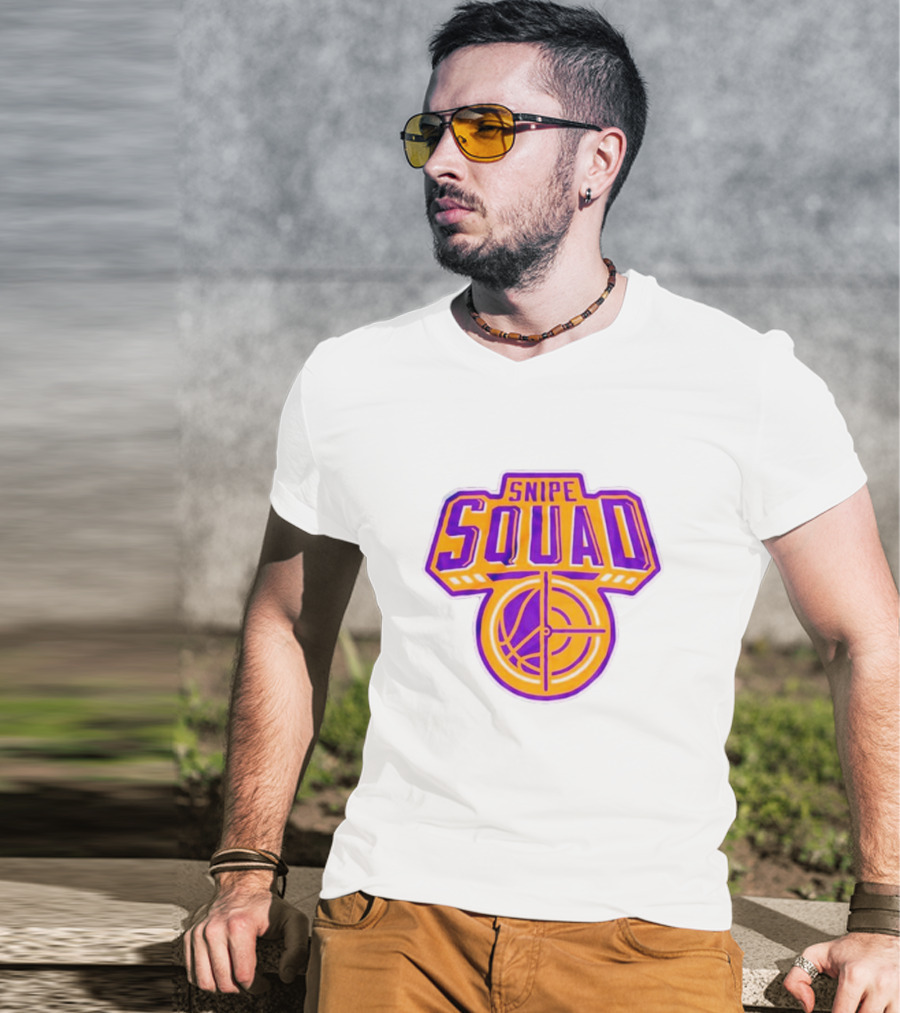 Snipe Squad Los Angeles Lakers Style Basketball Crosshair T-Shirt