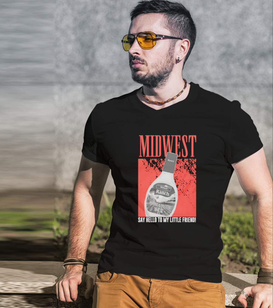 Midwest Ranch Say Hello To My Little Friend 16 Fl Oz T-Shirt