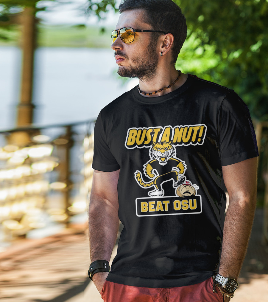 Bust A Nut Beat OSU Missouri Tigers Anti-Ohio State T-Shirt
