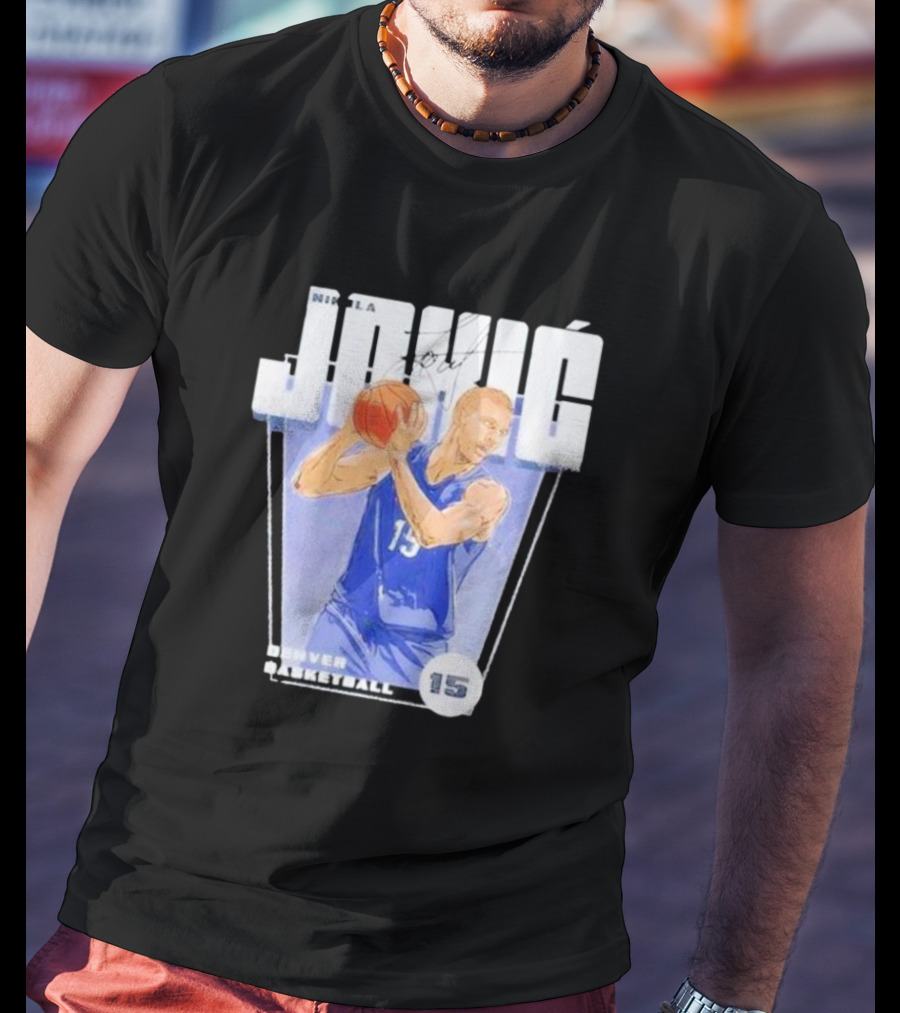 Nikola Jokic 15 Denver Basketball Premiere T-Shirt