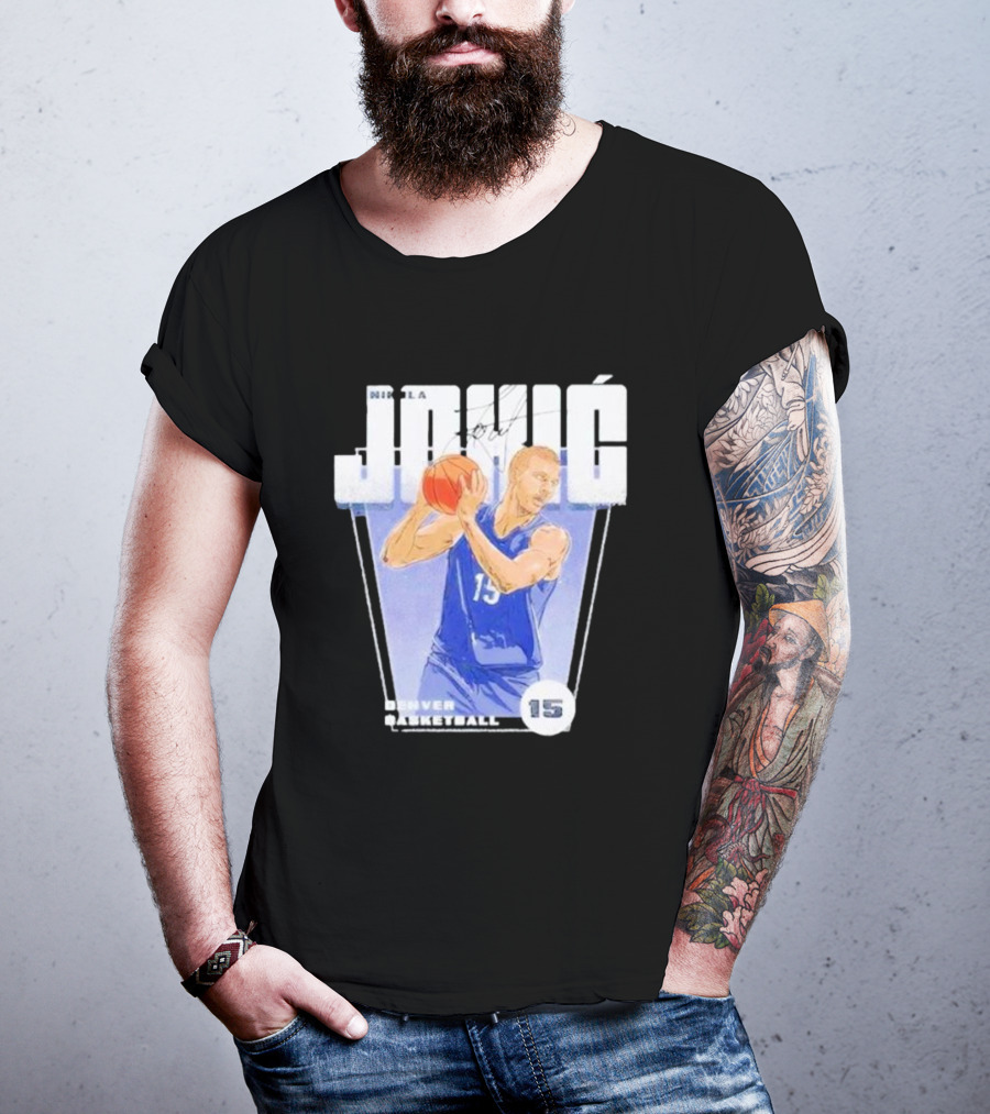 Nikola Jokic 15 Denver Basketball Premiere T-Shirt