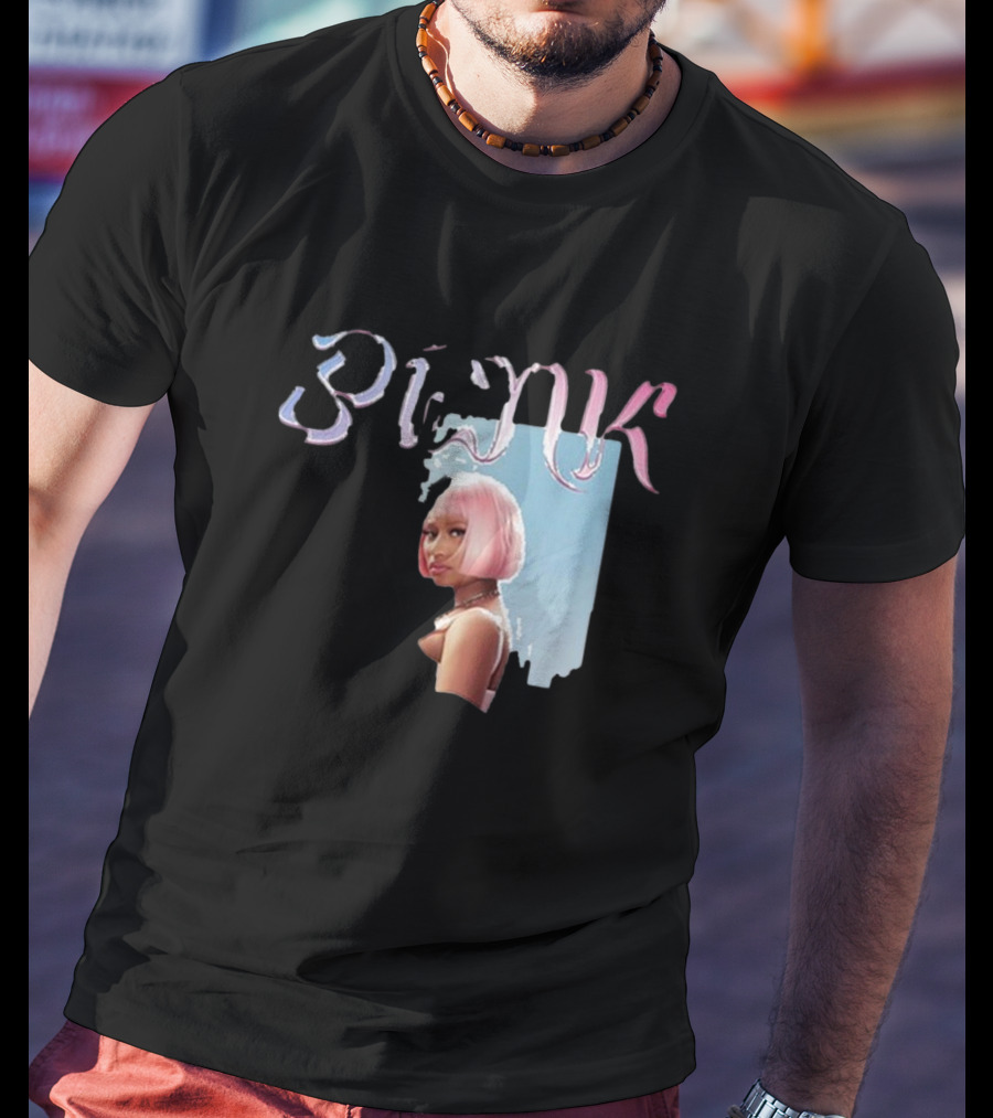BLΛƆK Nicki Minaj Pink Photo T-Shirt