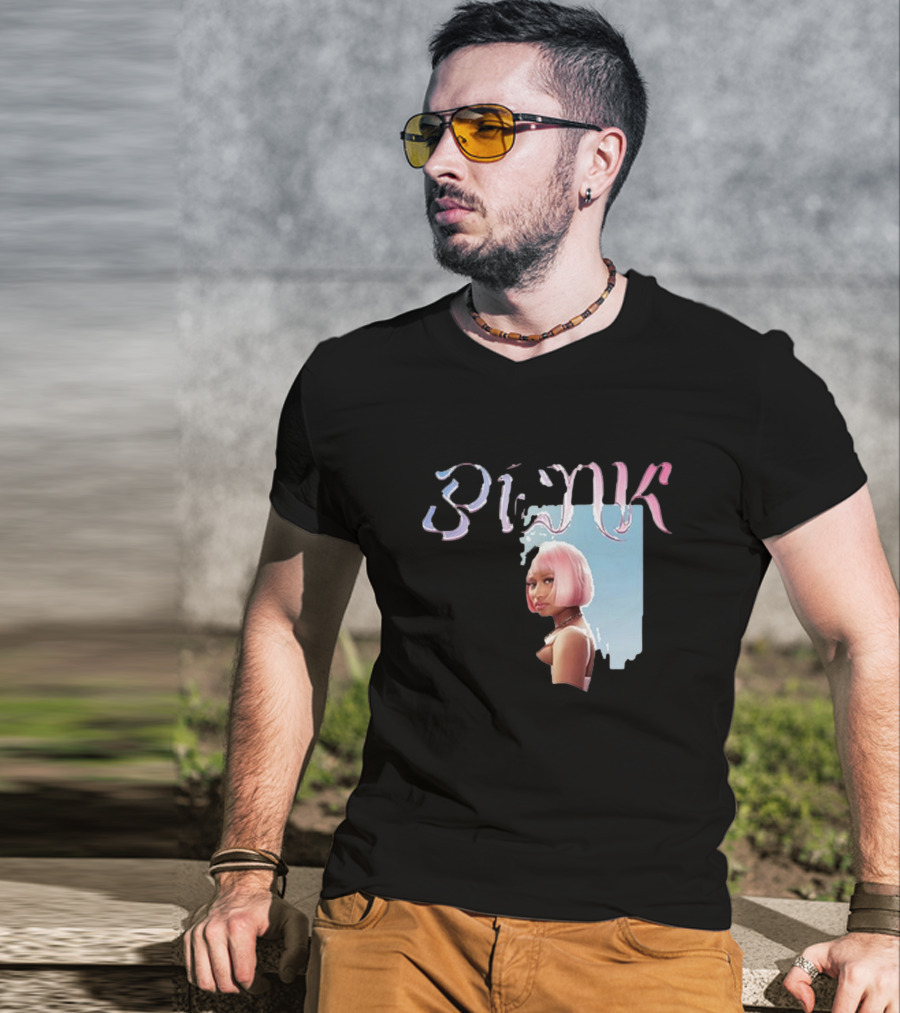 BLΛƆK Nicki Minaj Pink Photo T-Shirt