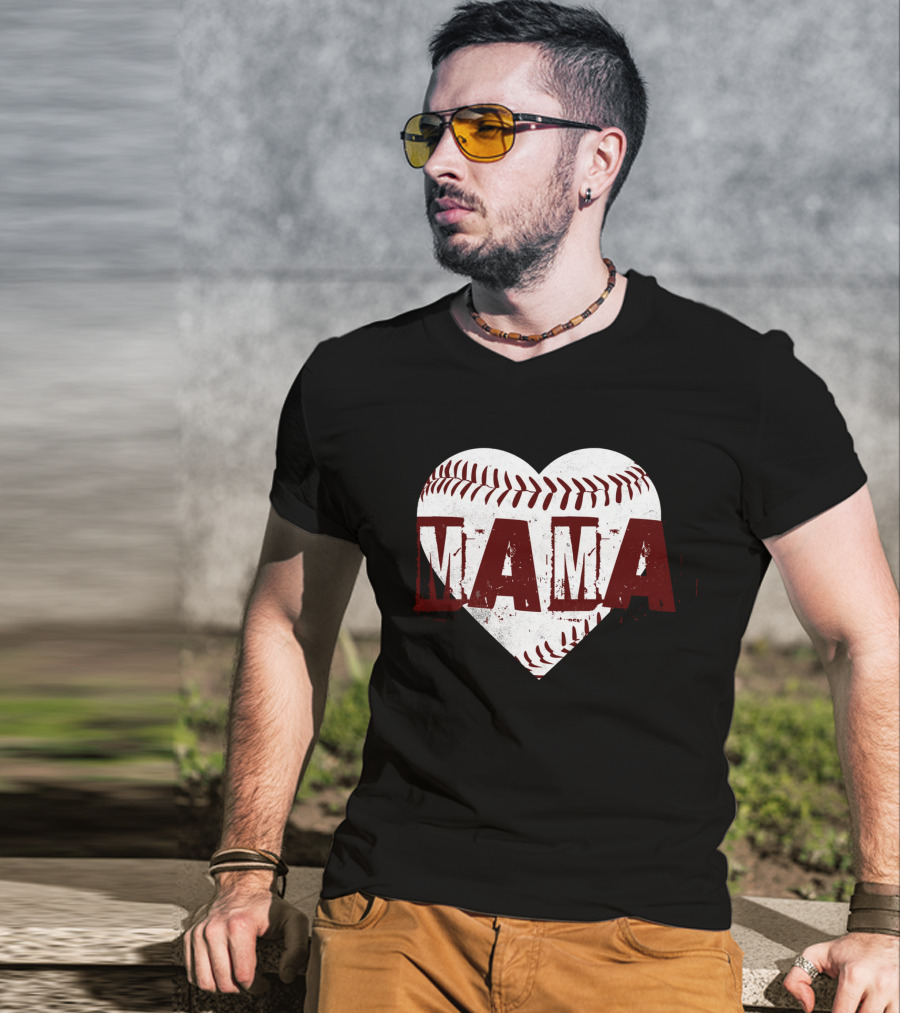 Baseball Heart MAMA T-Shirt
