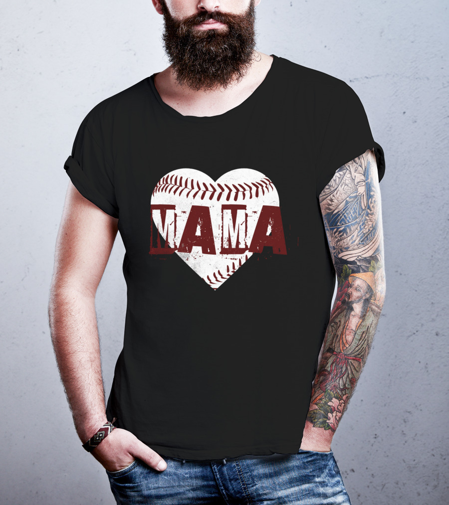 Baseball Heart MAMA T-Shirt