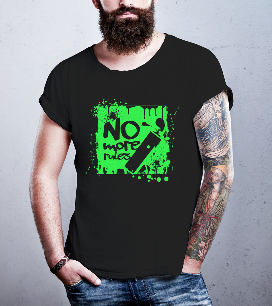 No More Rules Graffiti Spray Paint Splatter T-Shirt