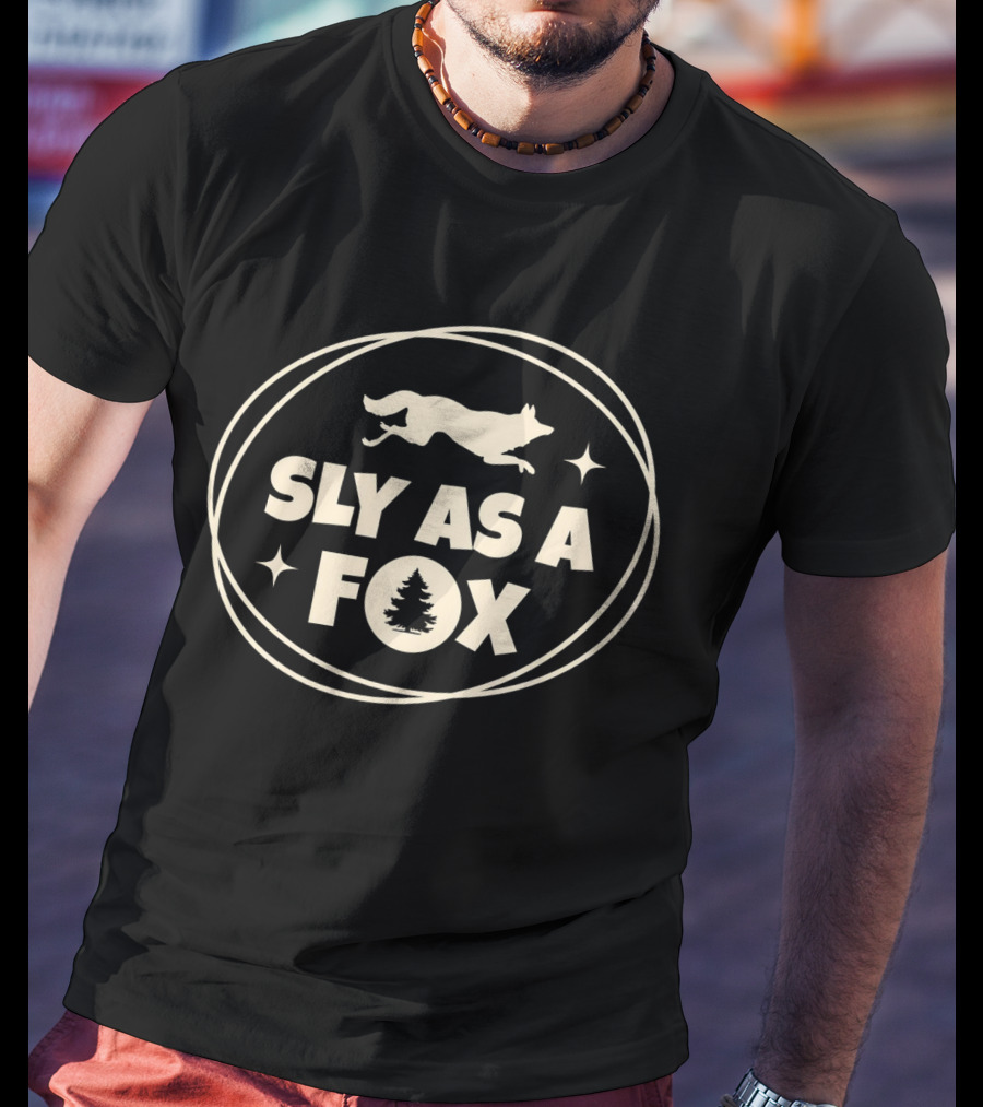 SLY AS A FOX Forest Icon Stars White T-Shirt