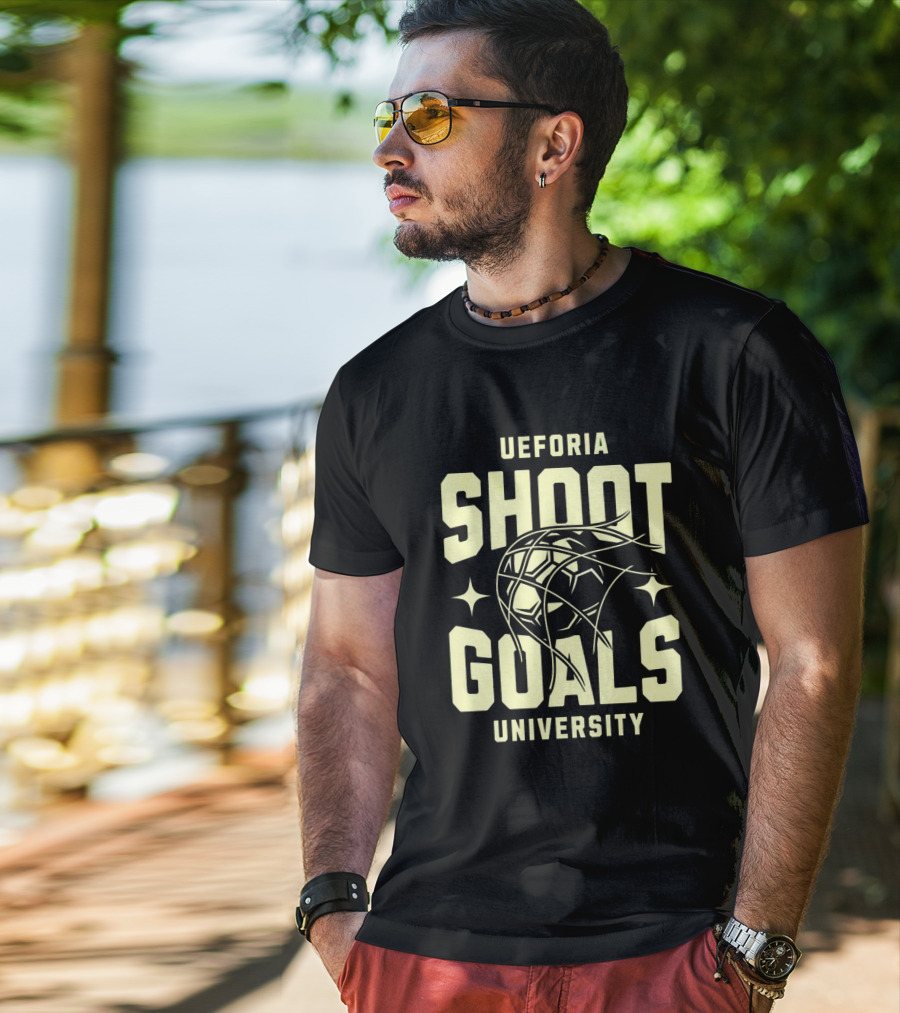 UEFORIA SHOOT GOALS UNIVERSITY Basketball T-Shirt
