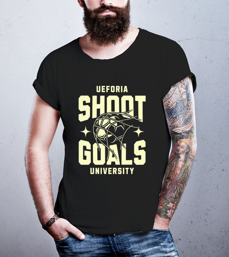 UEFORIA SHOOT GOALS UNIVERSITY Basketball T-Shirt