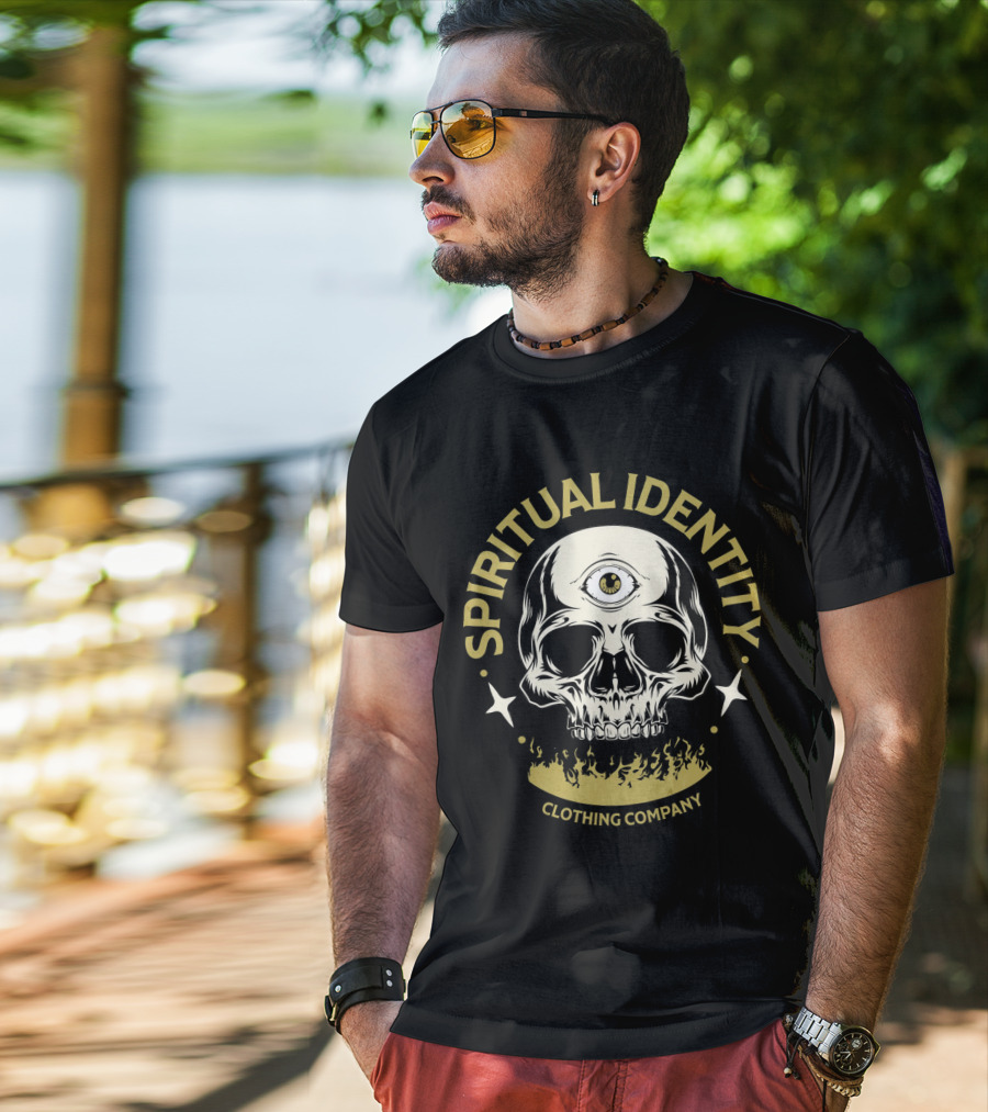 SPIRITUAL IDENTITY THREE-EYED SKULL CLOTHING COMPANY T-Shirt