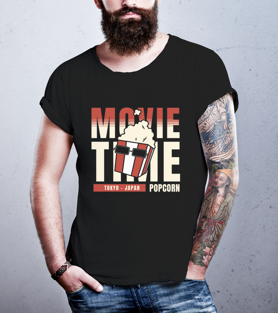 Movie Time Tokyo Japan Popcorn T-Shirt