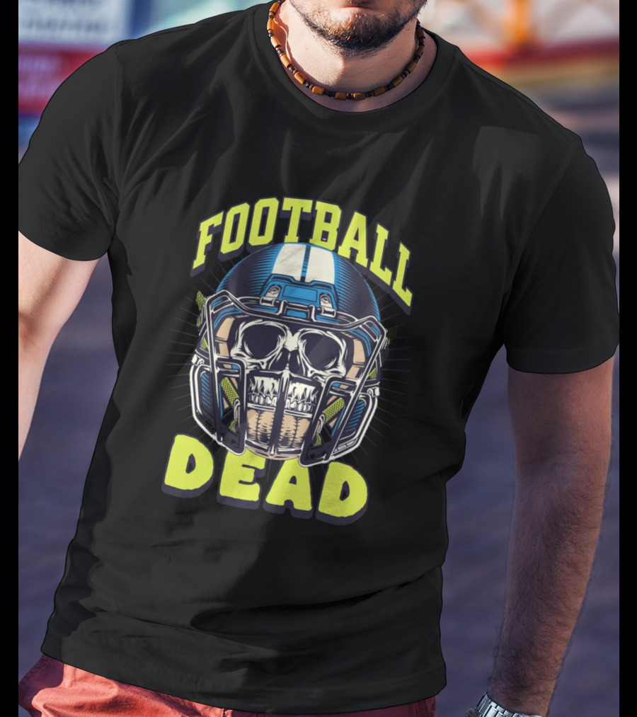 FOOTBALL DEAD Skull Helmet T-Shirt