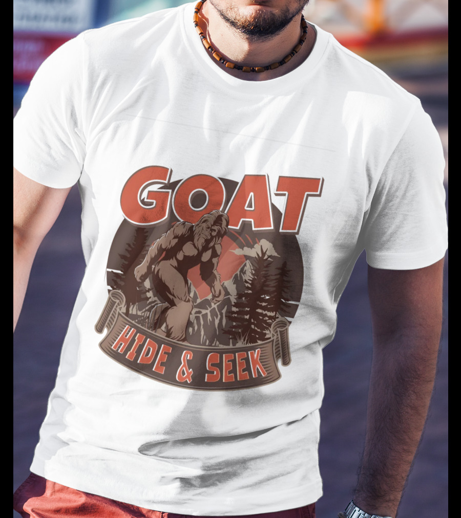 GOAT Bigfoot Hide And Seek Champion In The Forest T-Shirt