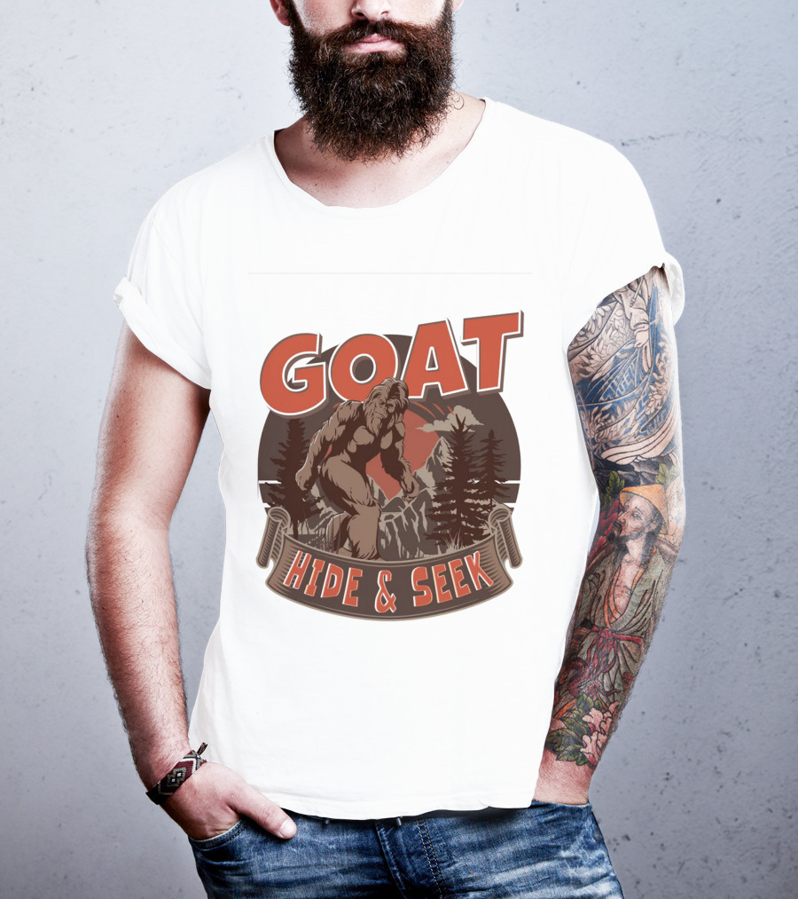 GOAT Bigfoot Hide And Seek Champion In The Forest T-Shirt