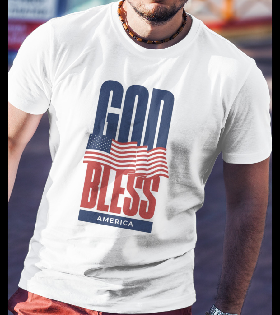 GOD BLESS AMERICA Flag T-Shirt