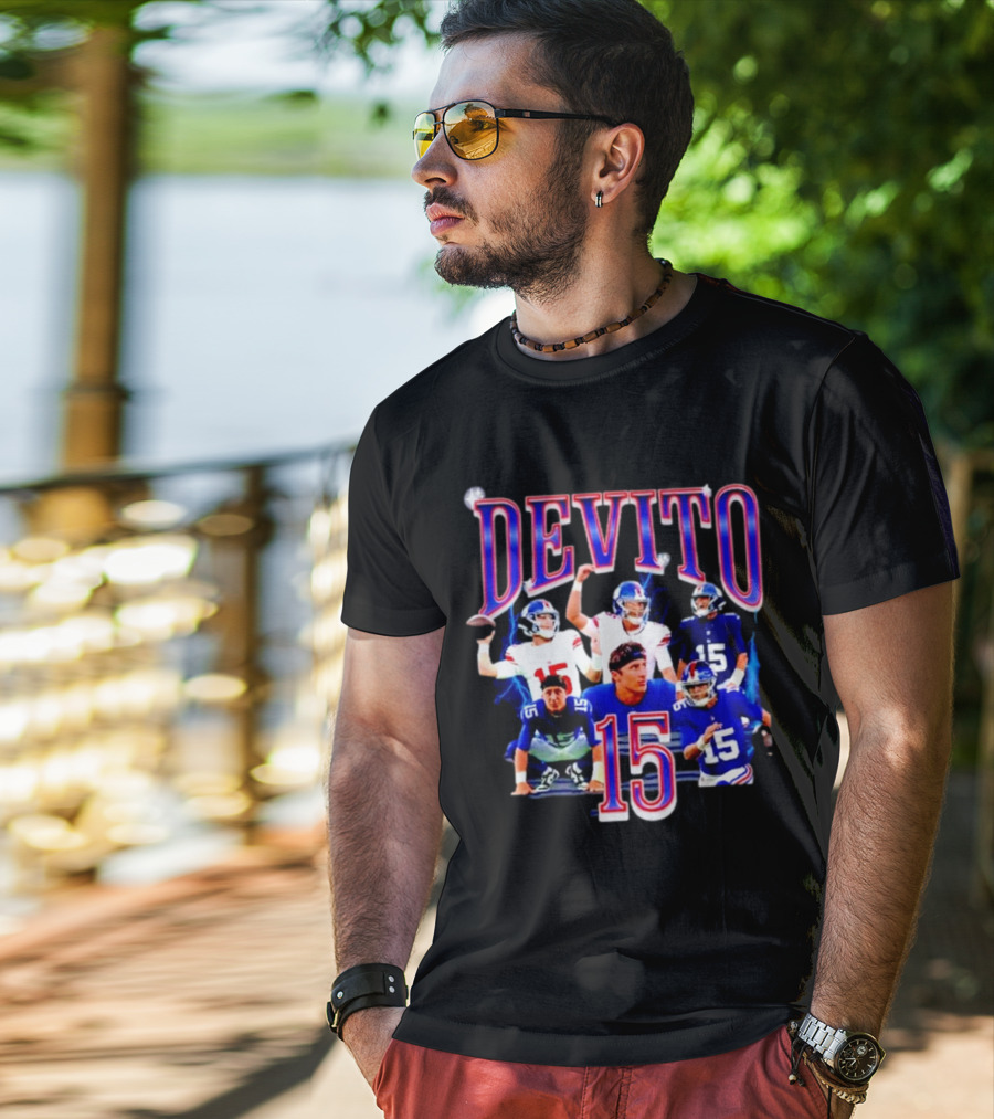 Devito 15 New York Giants Football Player T-Shirt