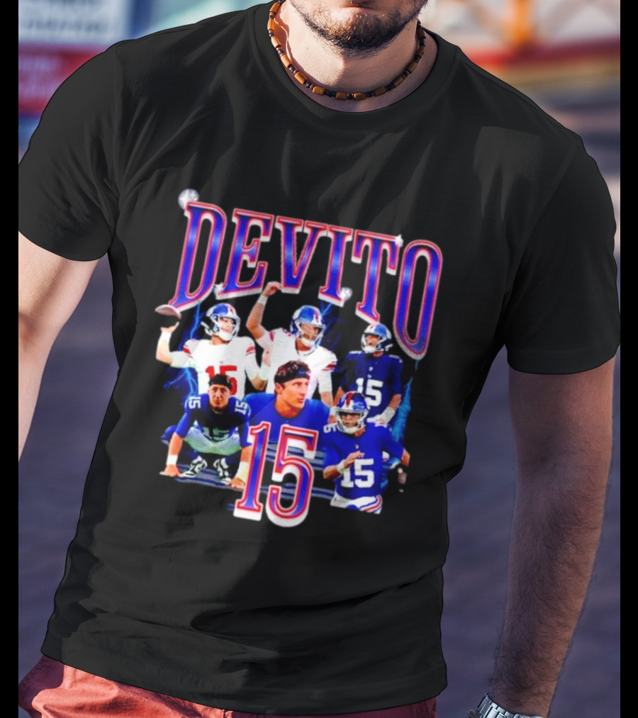 Devito 15 New York Giants Football Player T-Shirt
