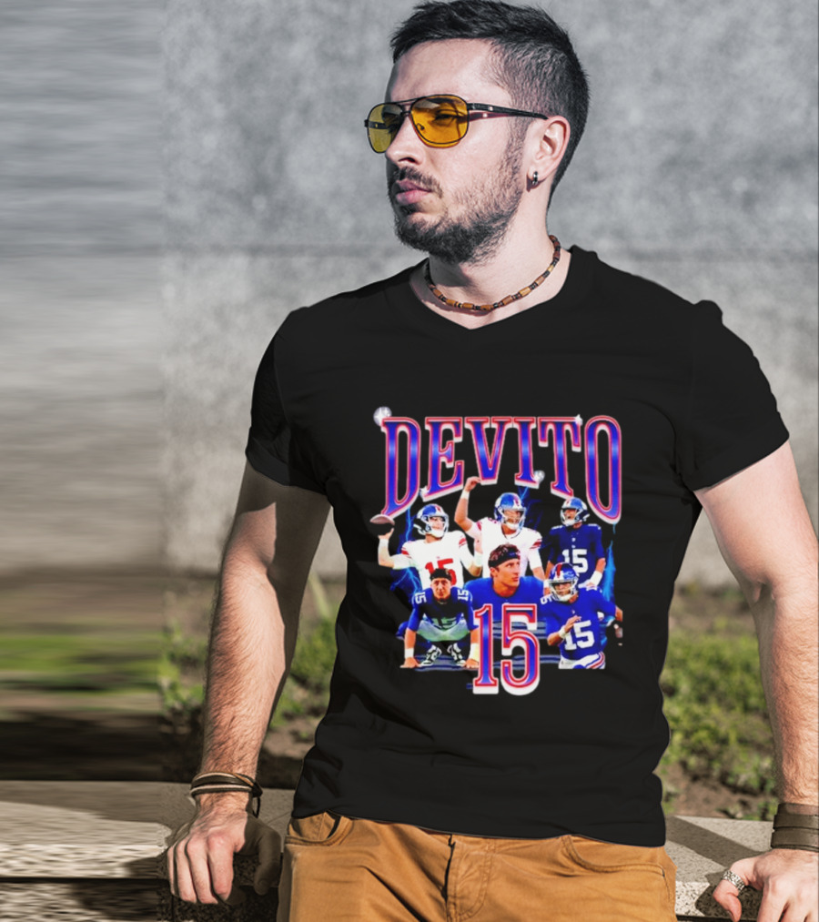 Devito 15 New York Giants Football Player T-Shirt