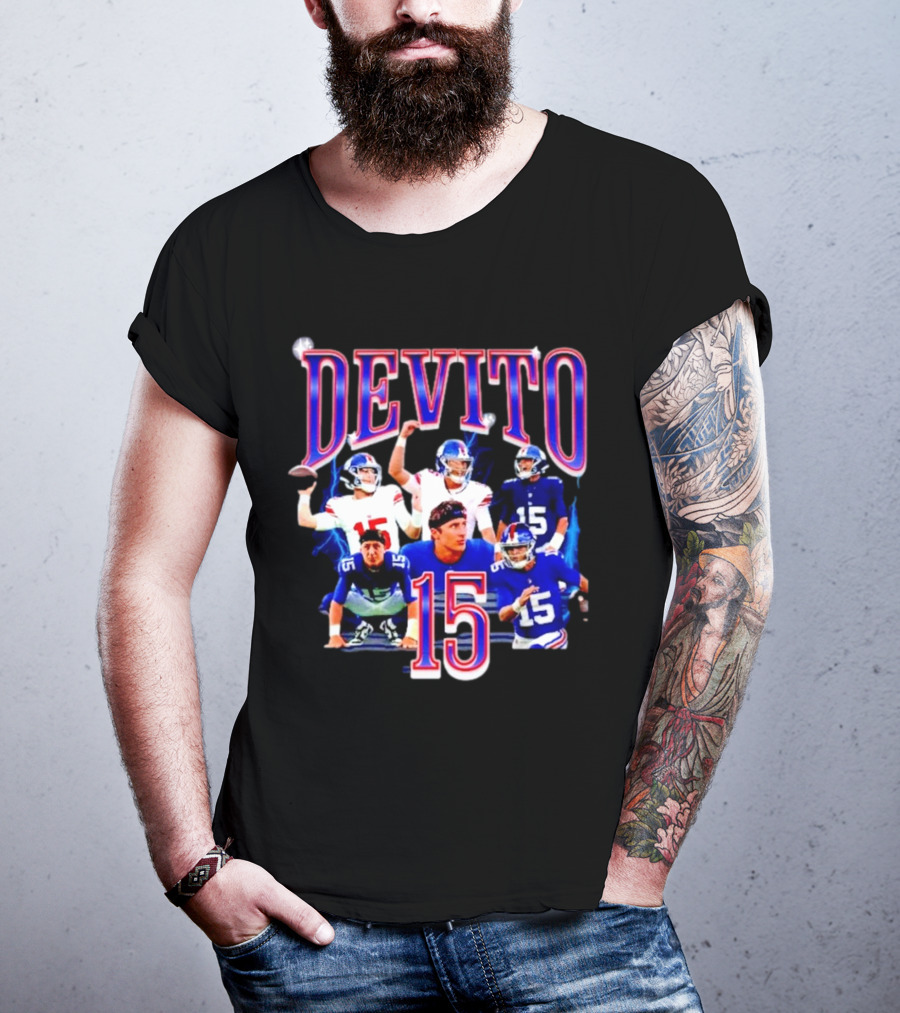 Devito 15 New York Giants Football Player T-Shirt