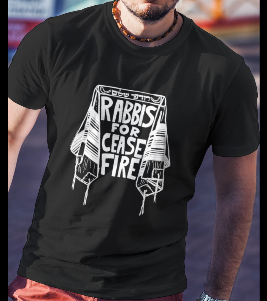 Rabbis For Cease Fire With Tallit Peace T-Shirt