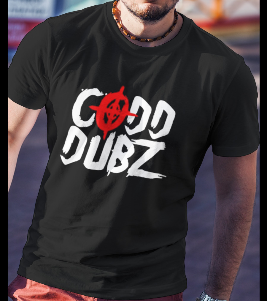 CODD DUBZ Target Dubz Red Target Symbol Bold White Letters T-Shirt