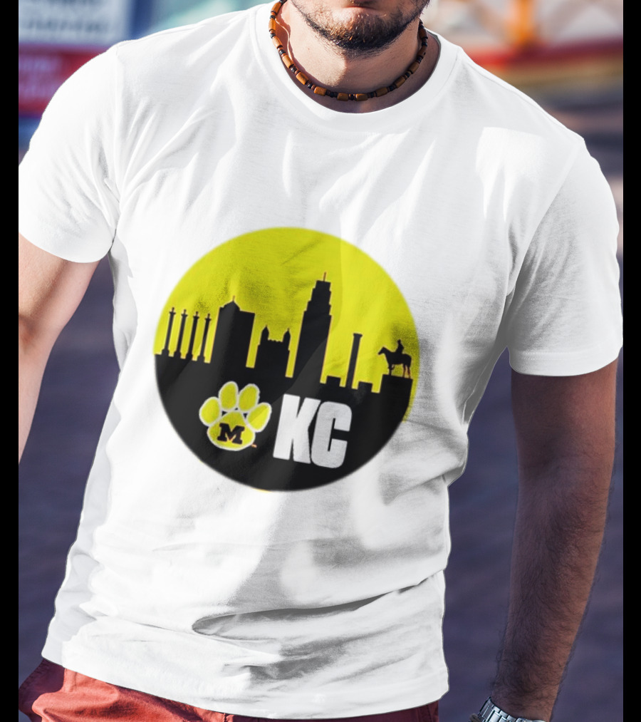 Missouri Tigers Mizzou Kansas City KC Skyline Paw T-Shirt