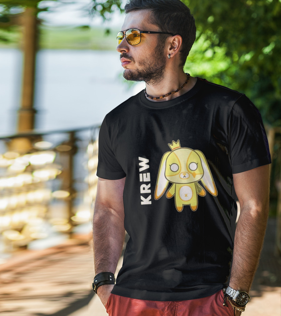 Krew Gold Crowned Teddy Character T-Shirt