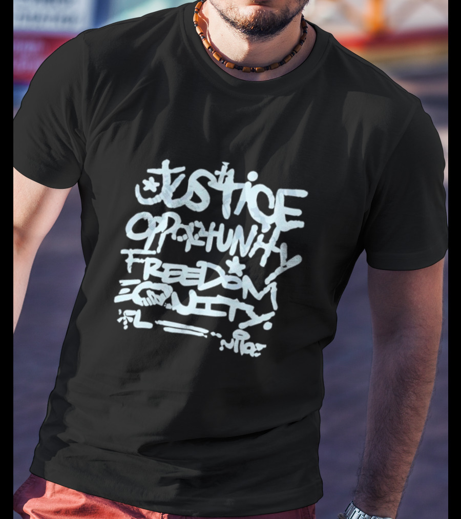 Justice Opportunity Freedom Equity Mike Tomlin T-Shirt
