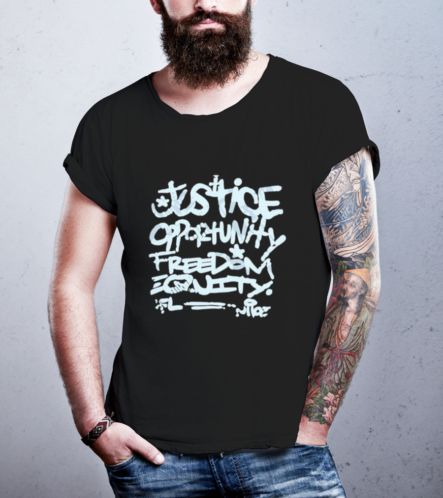 Justice Opportunity Freedom Equity Mike Tomlin T-Shirt