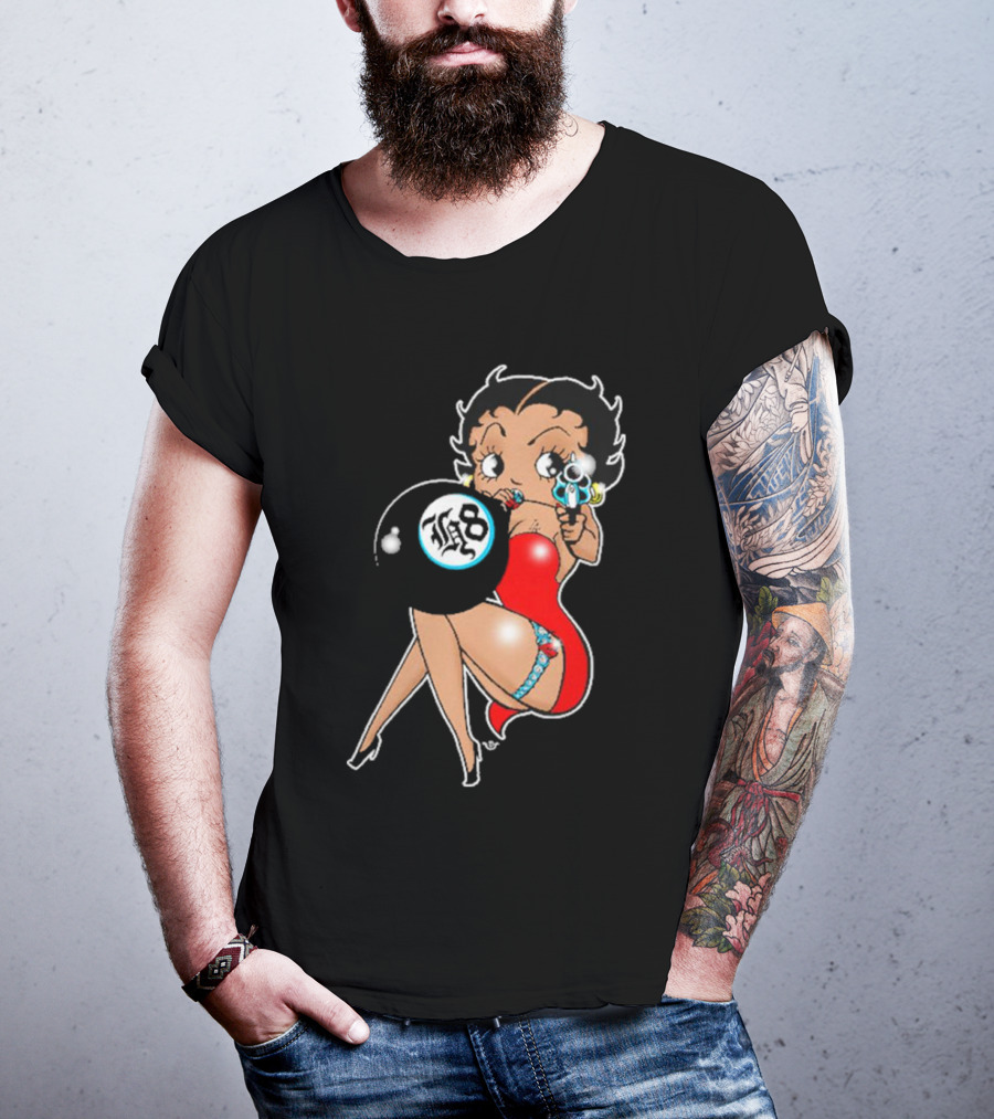Section H8 Betty Boop Eight Ball Gun T-Shirt