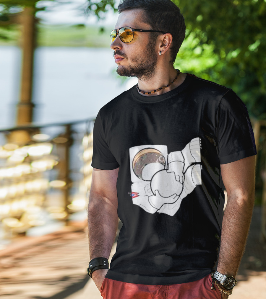 Strange Planet Ohio Moonwalker Cosmic Astronaut Holding Celestial Sphere T-Shirt