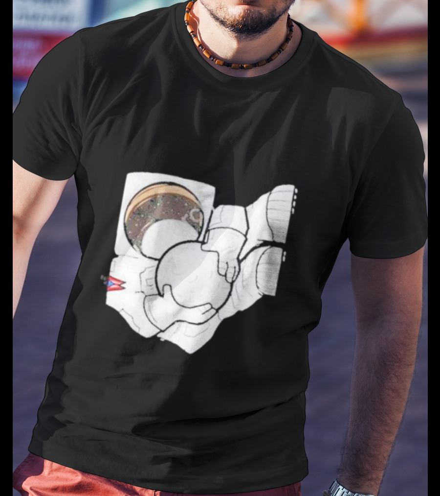 Strange Planet Ohio Moonwalker Cosmic Astronaut Holding Celestial Sphere T-Shirt