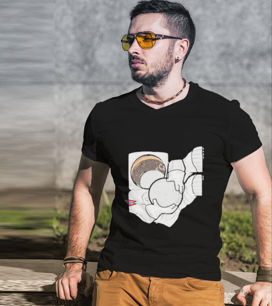 Strange Planet Ohio Moonwalker Cosmic Astronaut Holding Celestial Sphere T-Shirt