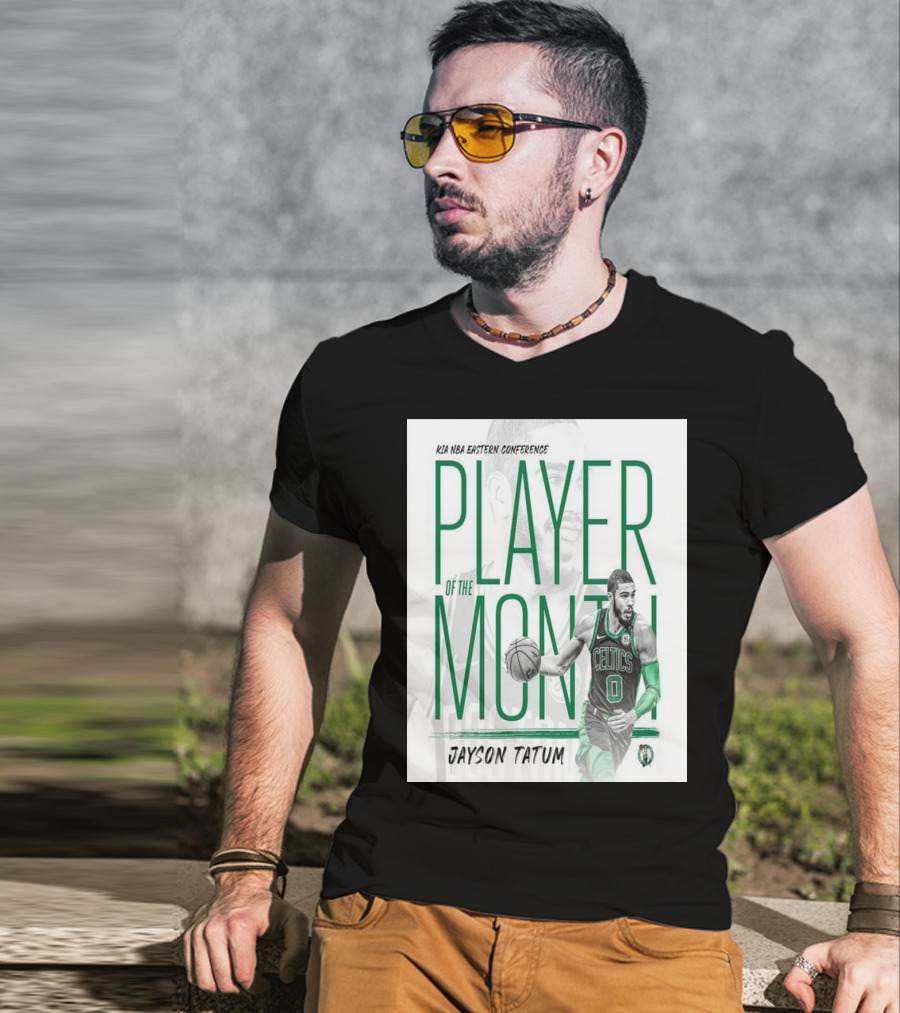 KIA NBA Eastern Conference Player Of The Month Jayson Tatum Celtics T-Shirt