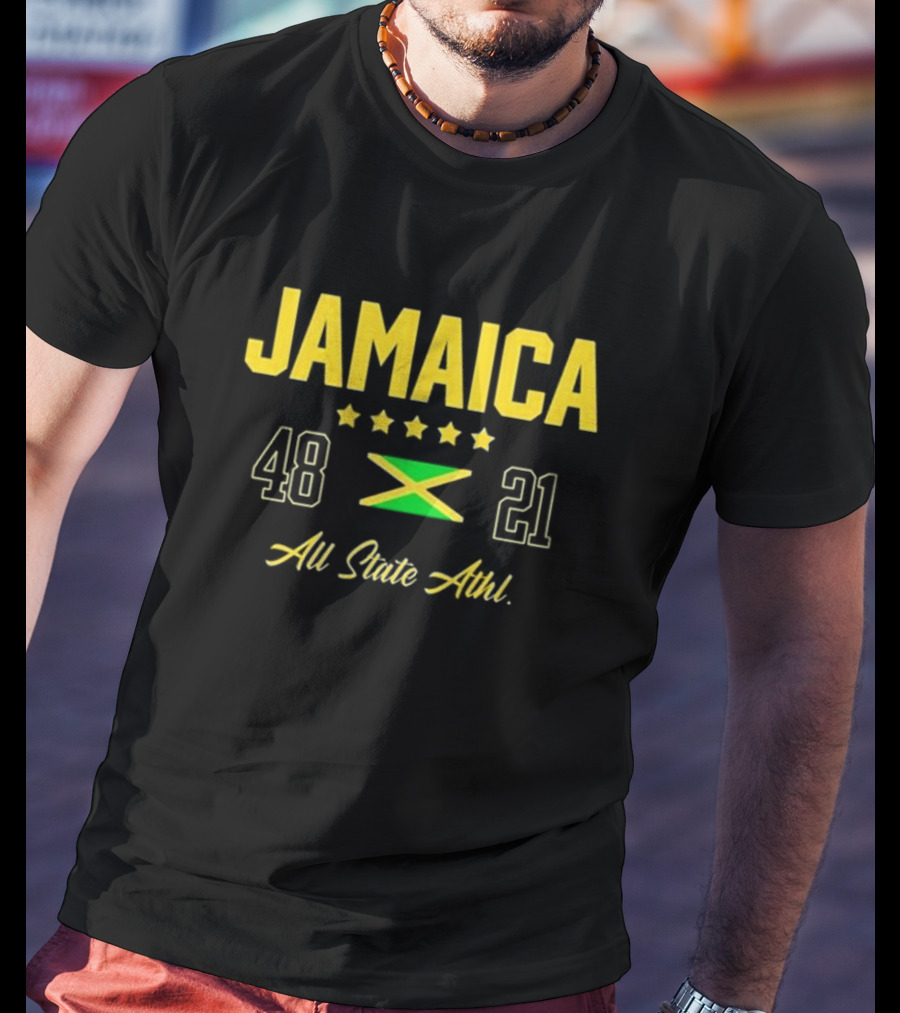 Jamaica Flag 48 21 All State Athl T-Shirt
