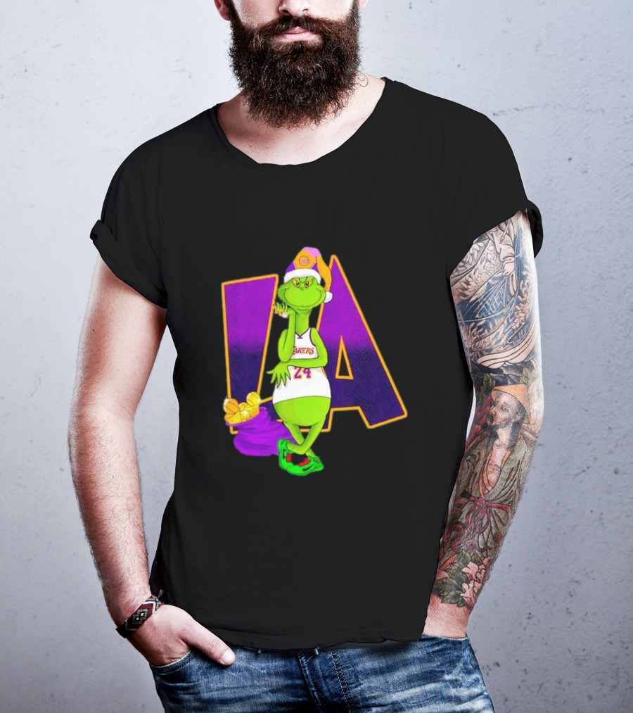 Kobe Bryant Grinch LA Lakers 24 Grinchmas T-Shirt