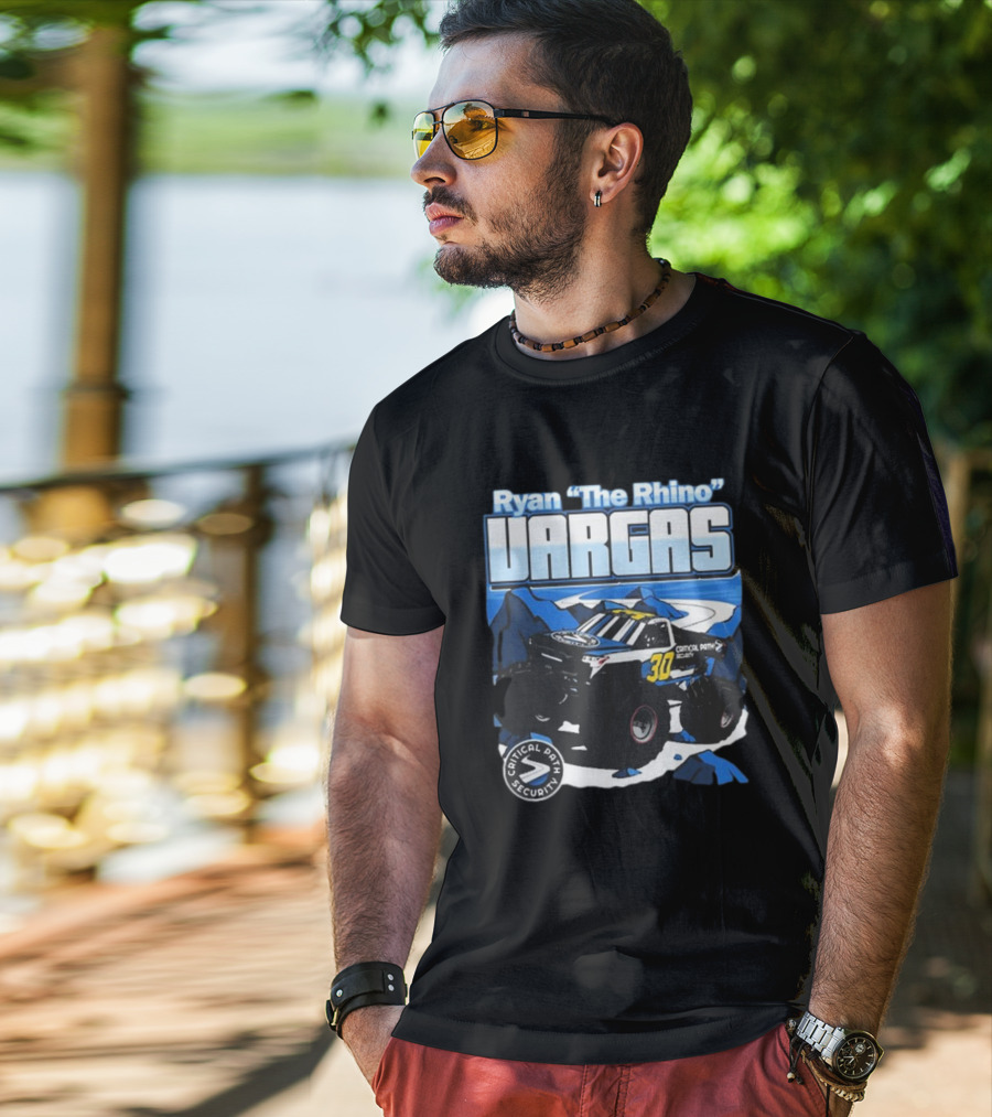 Ryan The Rhino Vargas Critical Path Security Number 30 Monster Truck Adventure T-Shirt