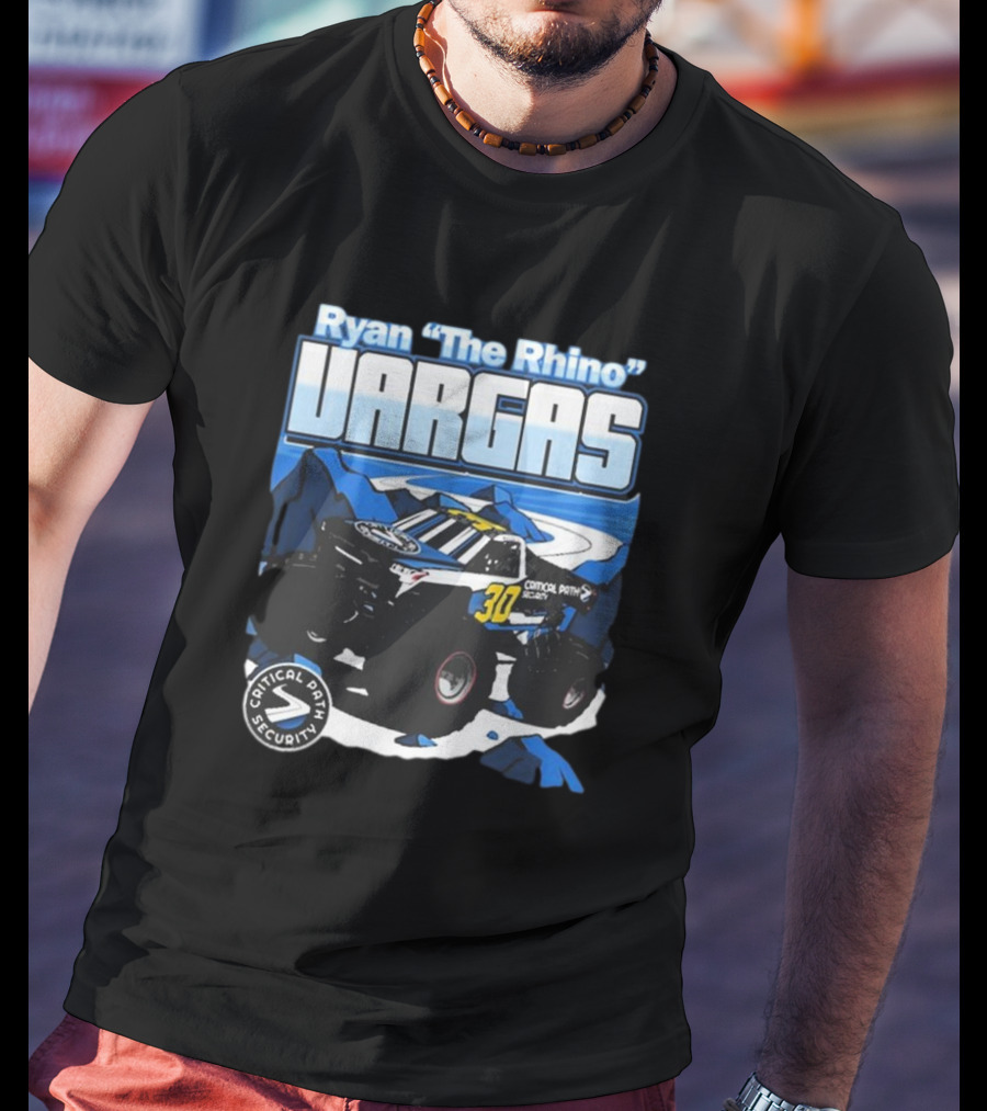 Ryan The Rhino Vargas Critical Path Security Number 30 Monster Truck Adventure T-Shirt
