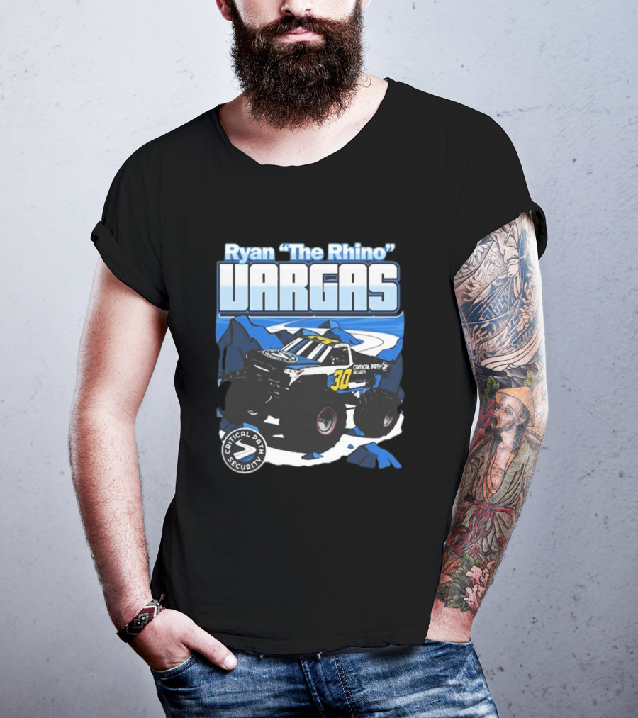 Ryan The Rhino Vargas Critical Path Security Number 30 Monster Truck Adventure T-Shirt