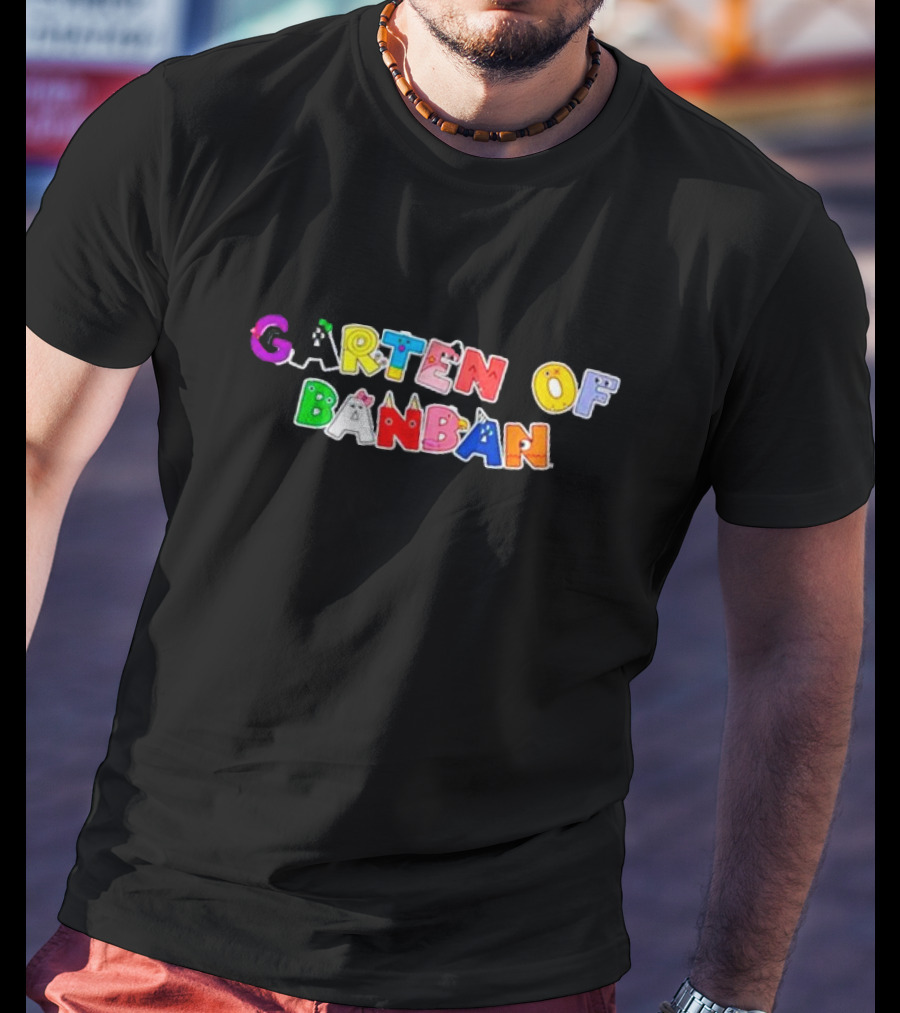 Garten Of Banban Colorful Character Letters T-Shirt
