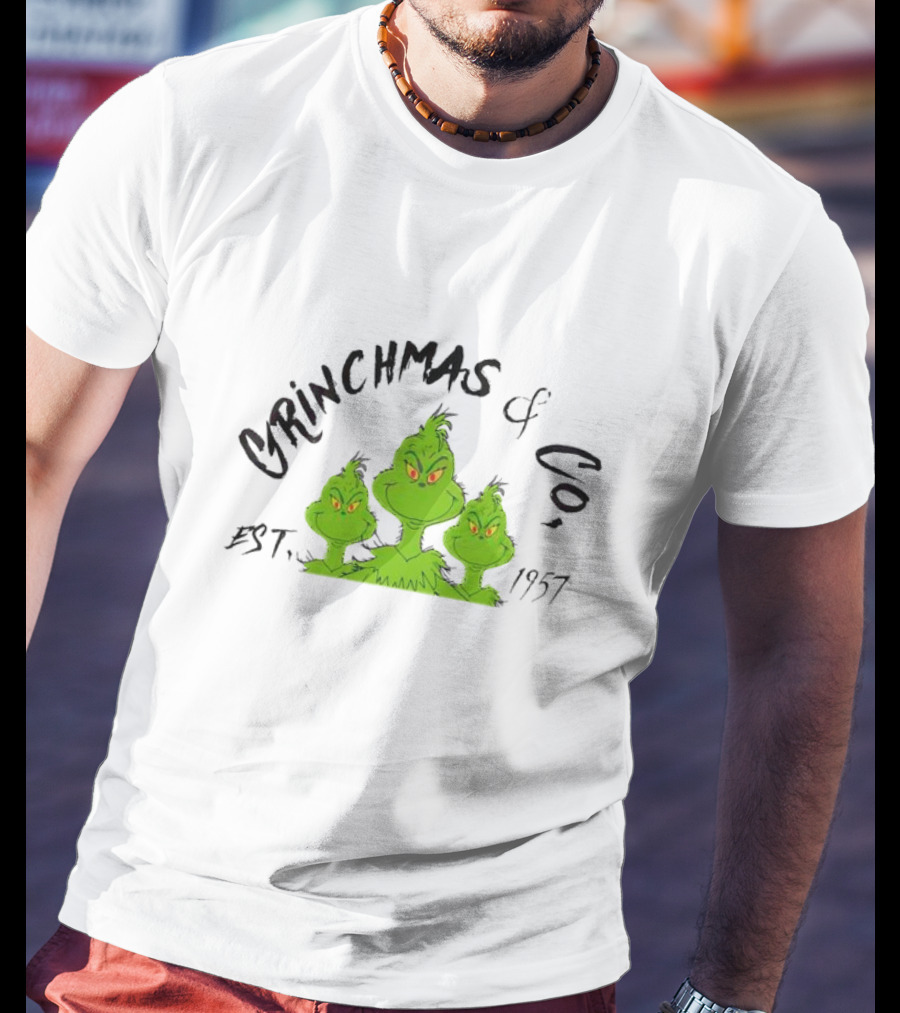 Grinchmas And Co Established 1957 Featuring Iconic Green Grinch Trio T-Shirt