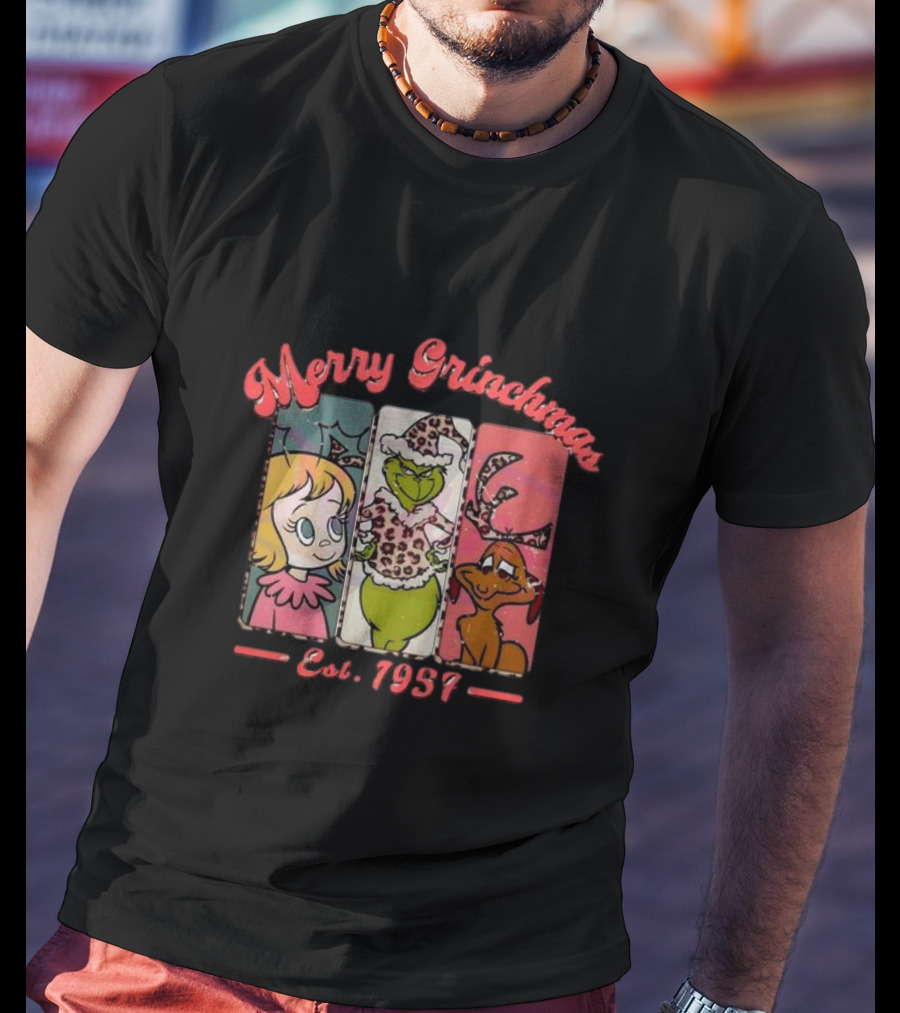 Merry Grinchmas Est 1957 Vintage Holiday Characters Classic T-Shirt