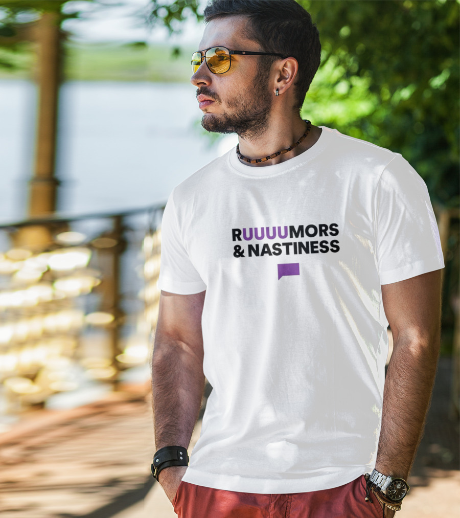 RUUUUMORS And NASTINESS Purple Speech Bubble T-Shirt
