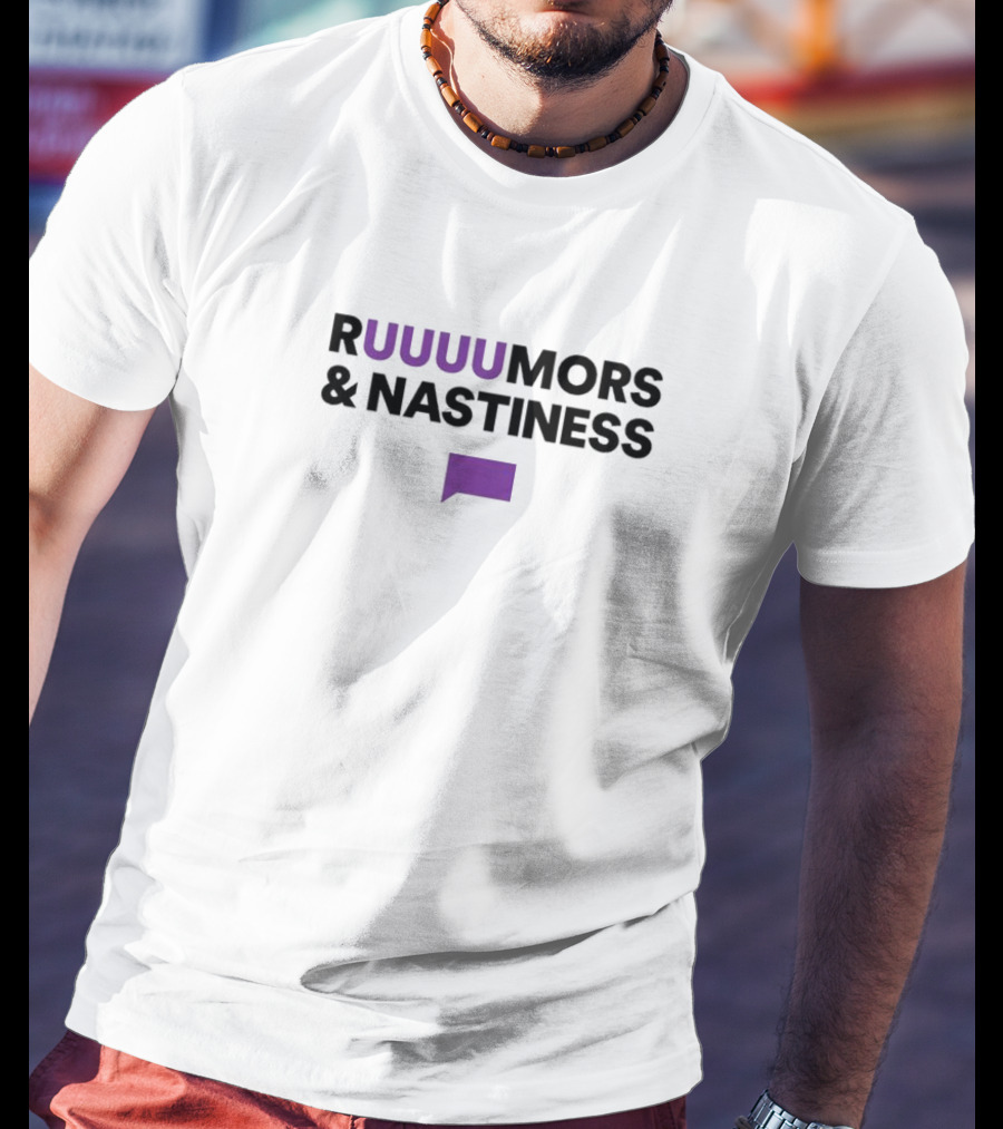 RUUUUMORS And NASTINESS Purple Speech Bubble T-Shirt
